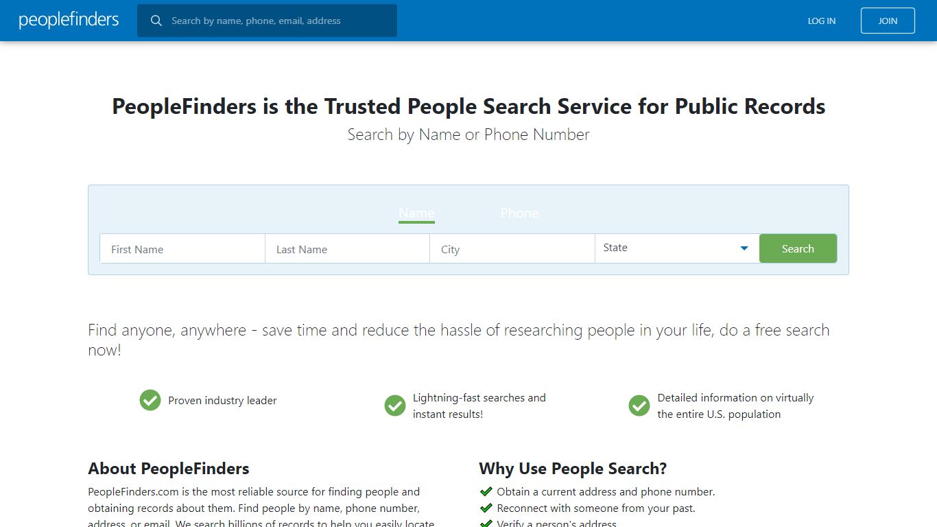 People Search, Find People - PeopleFinders